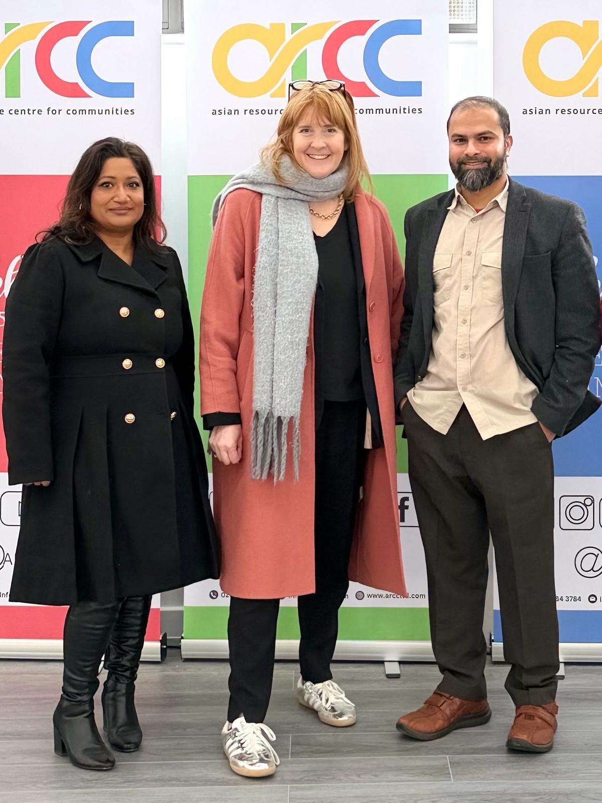 Mamun Khan with community partners